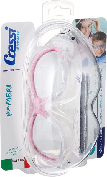 Cressi Mini Cobra 7-15 Yaş Clear / Pink Yüzücü Gözlüğü