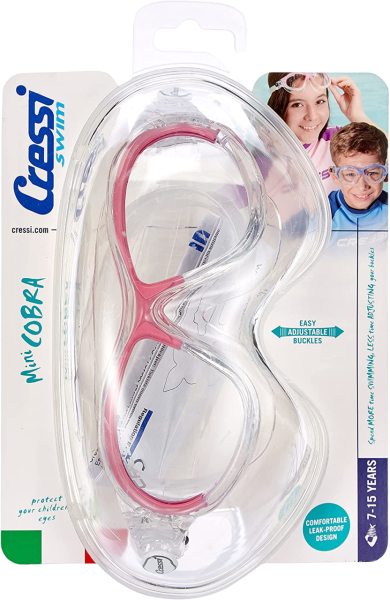 Cressi Mini Cobra 7-15 Yaş Clear / Pink Yüzücü Gözlüğü