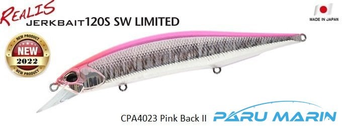 Duo Realis Jerkbait 120S SW CPA4023 Pink Back II