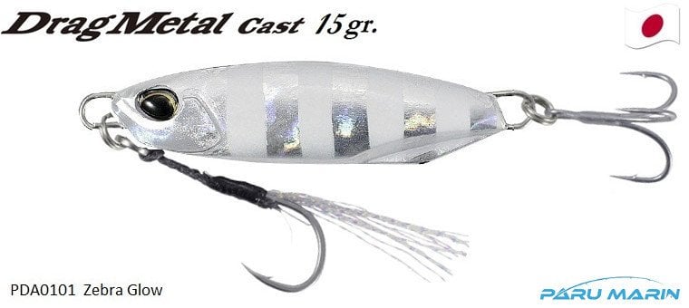 Duo Drag Metal Cast Jig 15Gr. PDA0101 / Zebra Glow