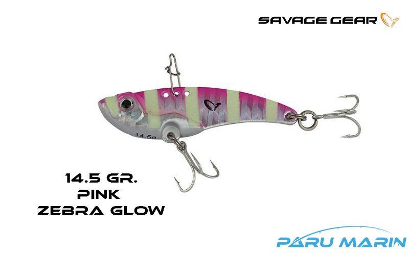 Savage Gear 3D VIB Blade 5.5cm 14.5gr. Pink Zebra Glow