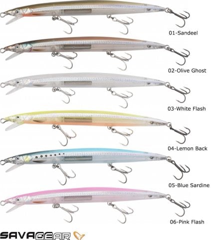 Savage gear Sandeel Jerk Minnow 145 14g - 04-Lemon Back