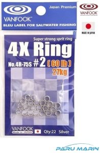 Vanfook 4R-75S Split Ring Halka #2 27Kg (60Lb)