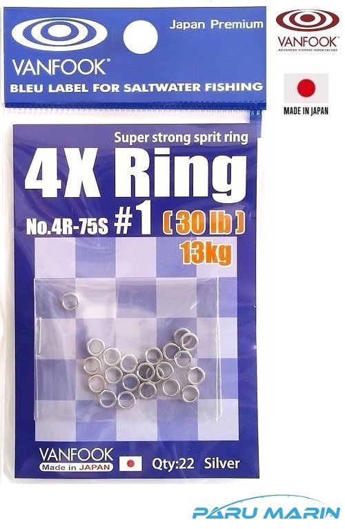Vanfook 4R-75S Split Ring Halka #1 13Kg (30Lb)