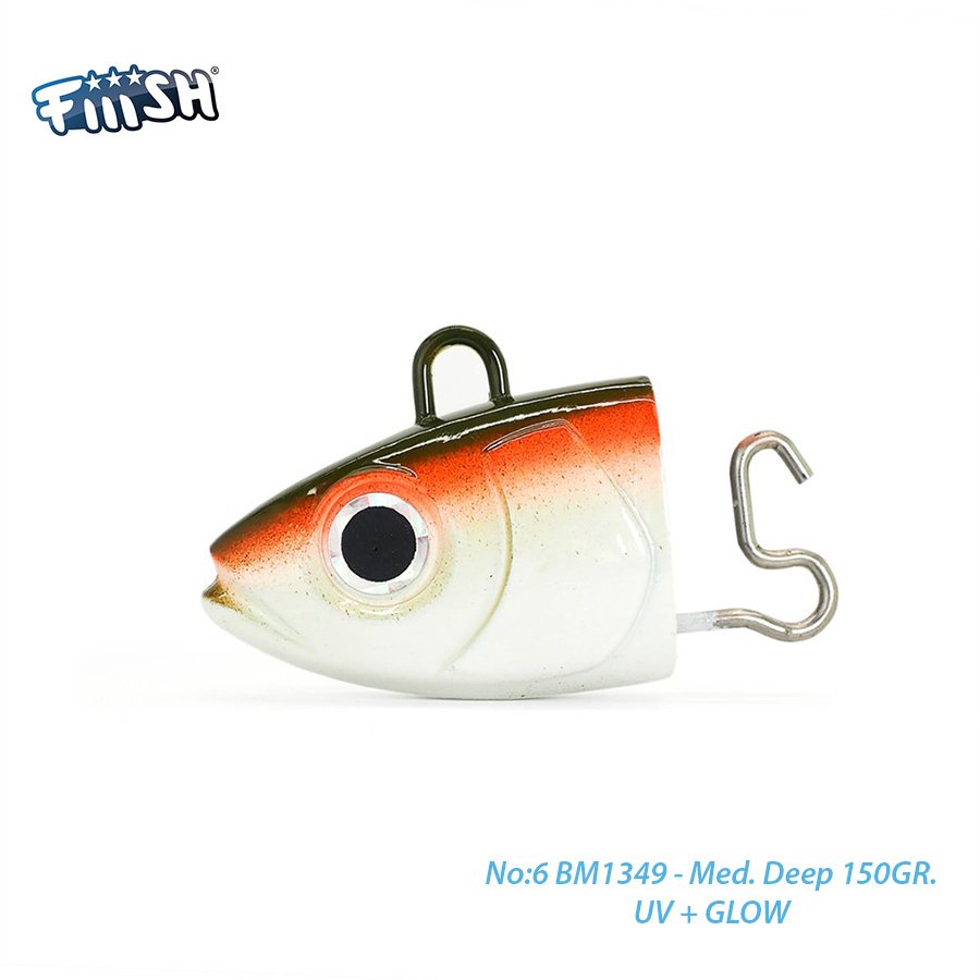 Fiiish BM200/6 BM1349 Medium Deep 150gr. UV+GLOW Jighead