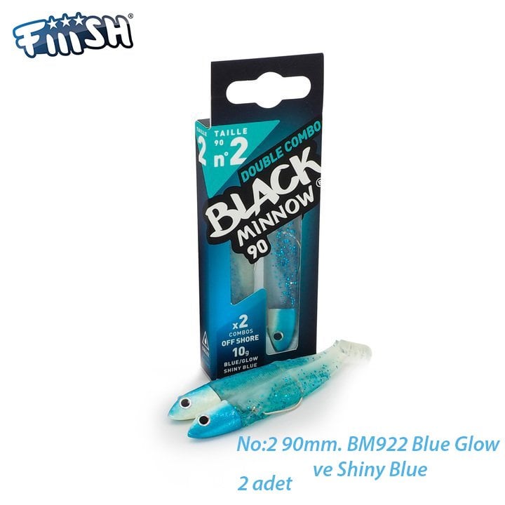 Fiiish BM90/2 BM922 Double Combo 10gr Blue Glow ve Blue Shiny Silikon