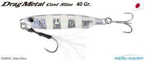 Duo Drag Metal Cast Slim Jig 40gr. PJA0101 / Zebra Glow