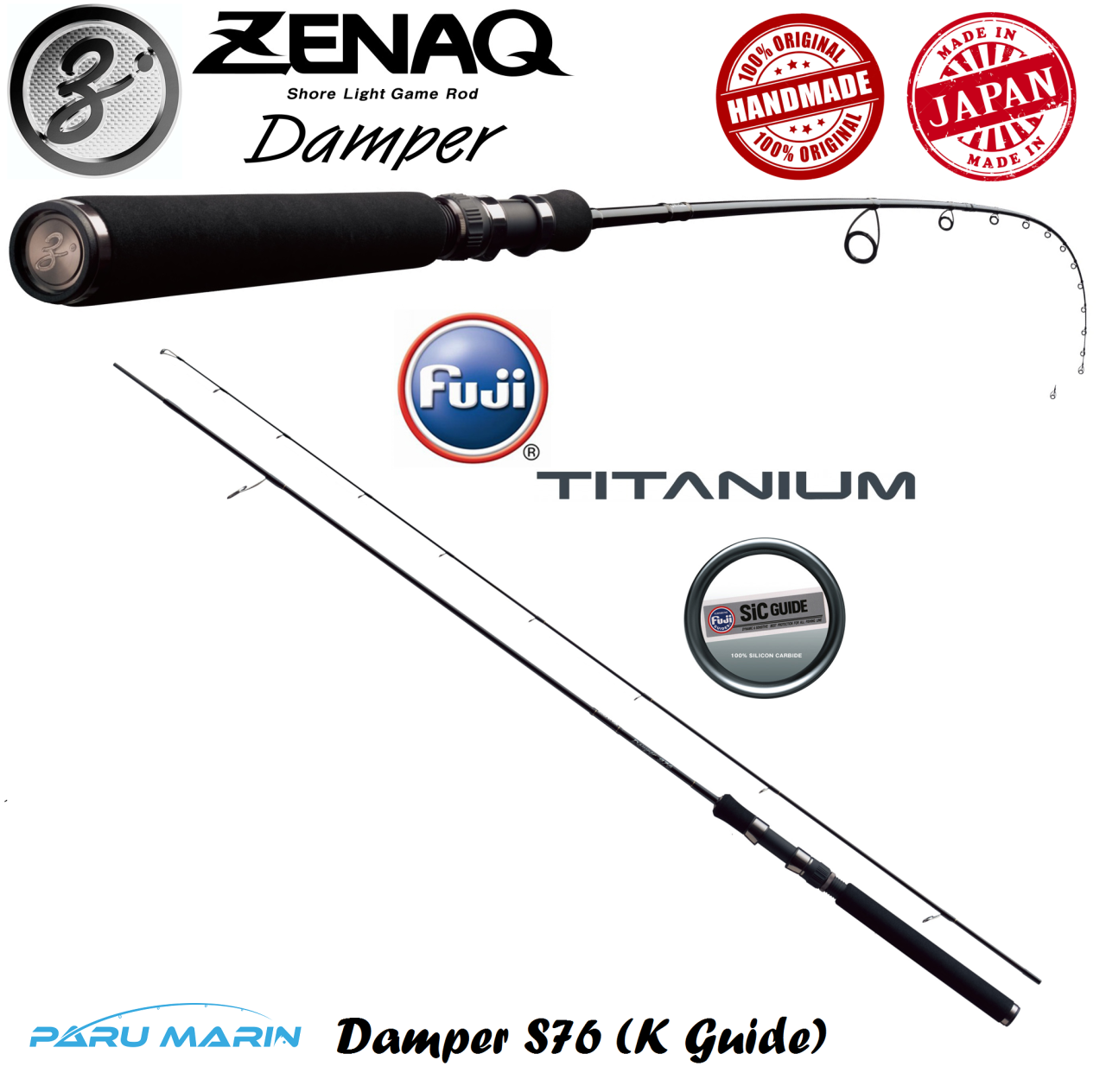 Zenaq Damper S76 (K) LRF & Light Spin Kamış 229 cm. 0.5-18 g.