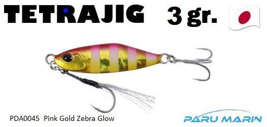 Duo Tetra Works Tetrajig 3gr. PJA0045 / Pink Gold Zebra Glow