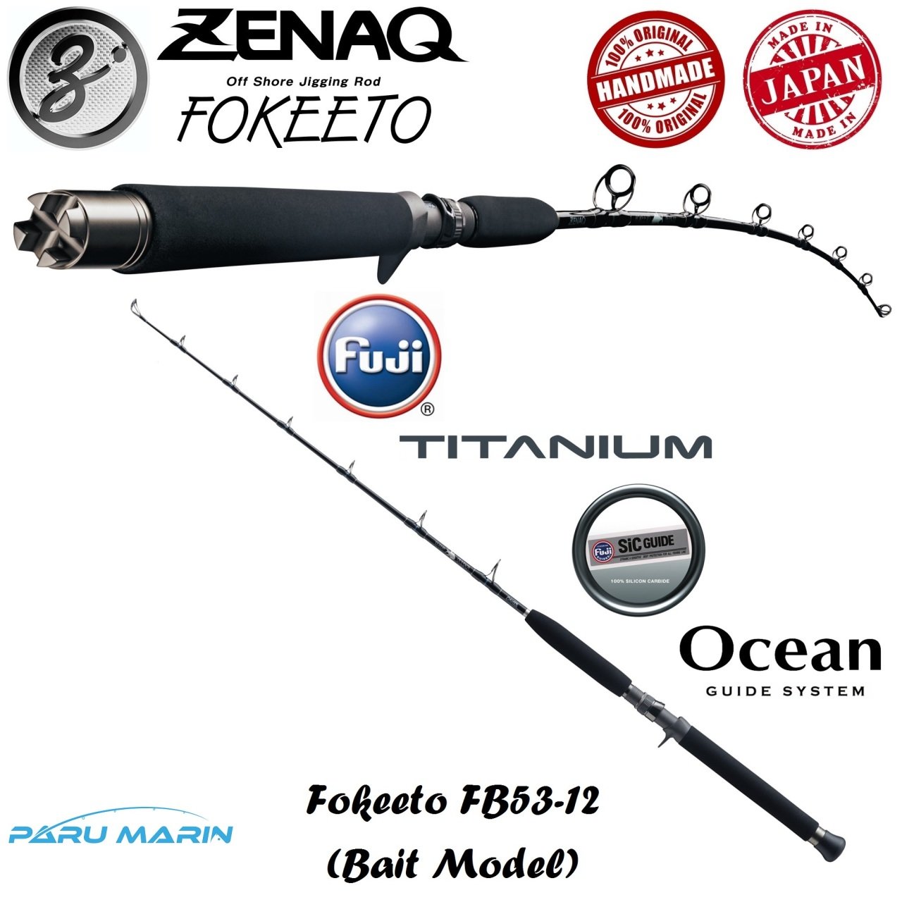 Zenaq Fokeeto FB53-12 Jig Kamışı  160 cm. Max. 400 g.