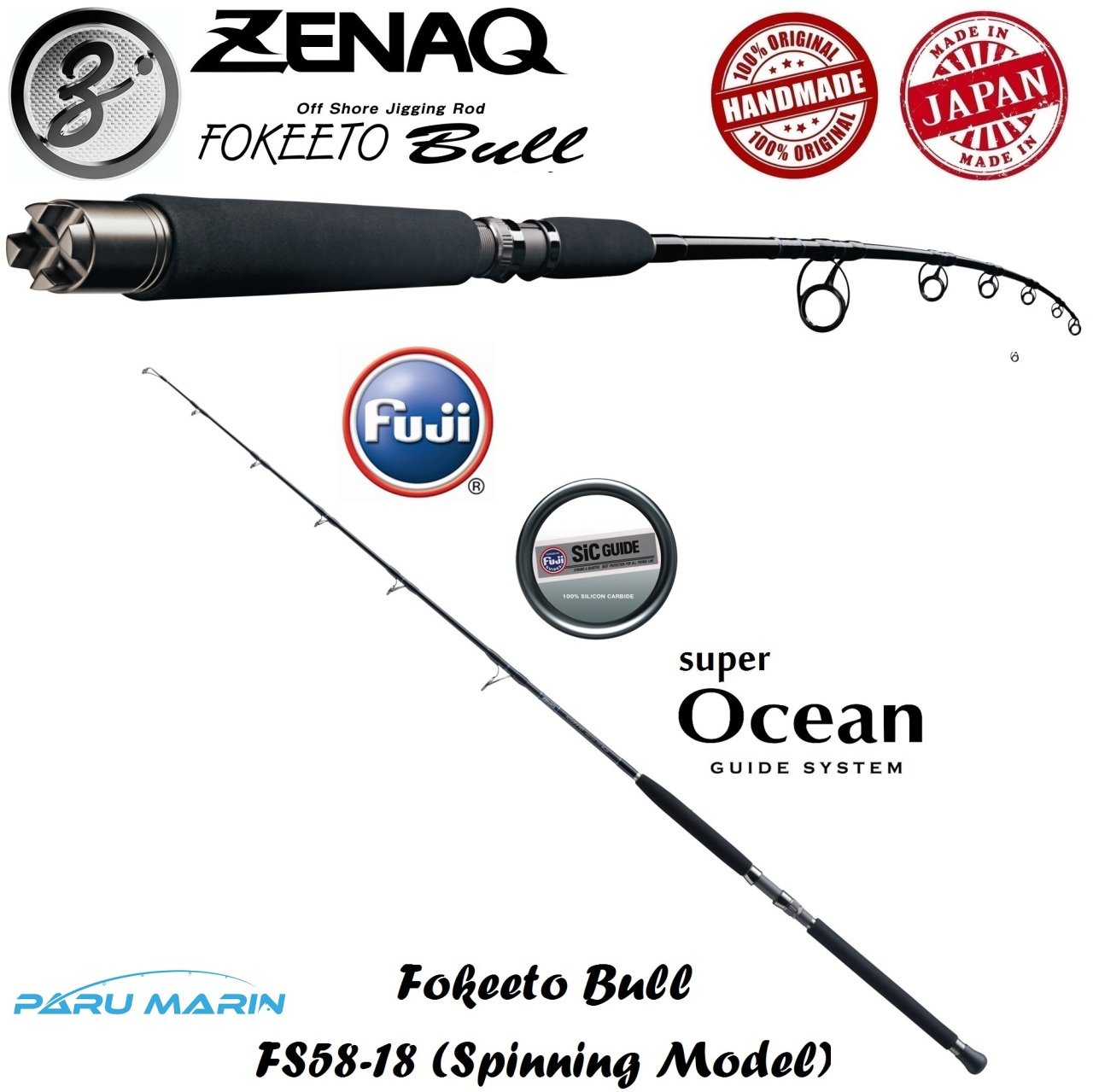 Zenaq Fokeeto Bull FS58-18 Jig Kamışı  172 cm. Max. 650 g.