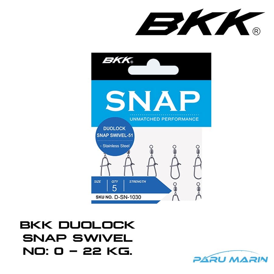 BKK Duolock 51 Snap Swivel Klips No:0 , 22 Kg.