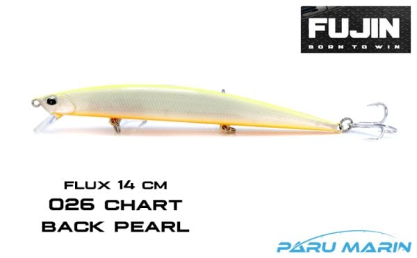 Fujin Flux 140mm 18gr Floating Maket Balık 026 Chart Back Pearl