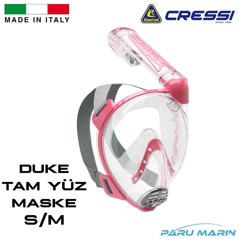 Cressi Duke Tam Yüz Maske S/M Pink