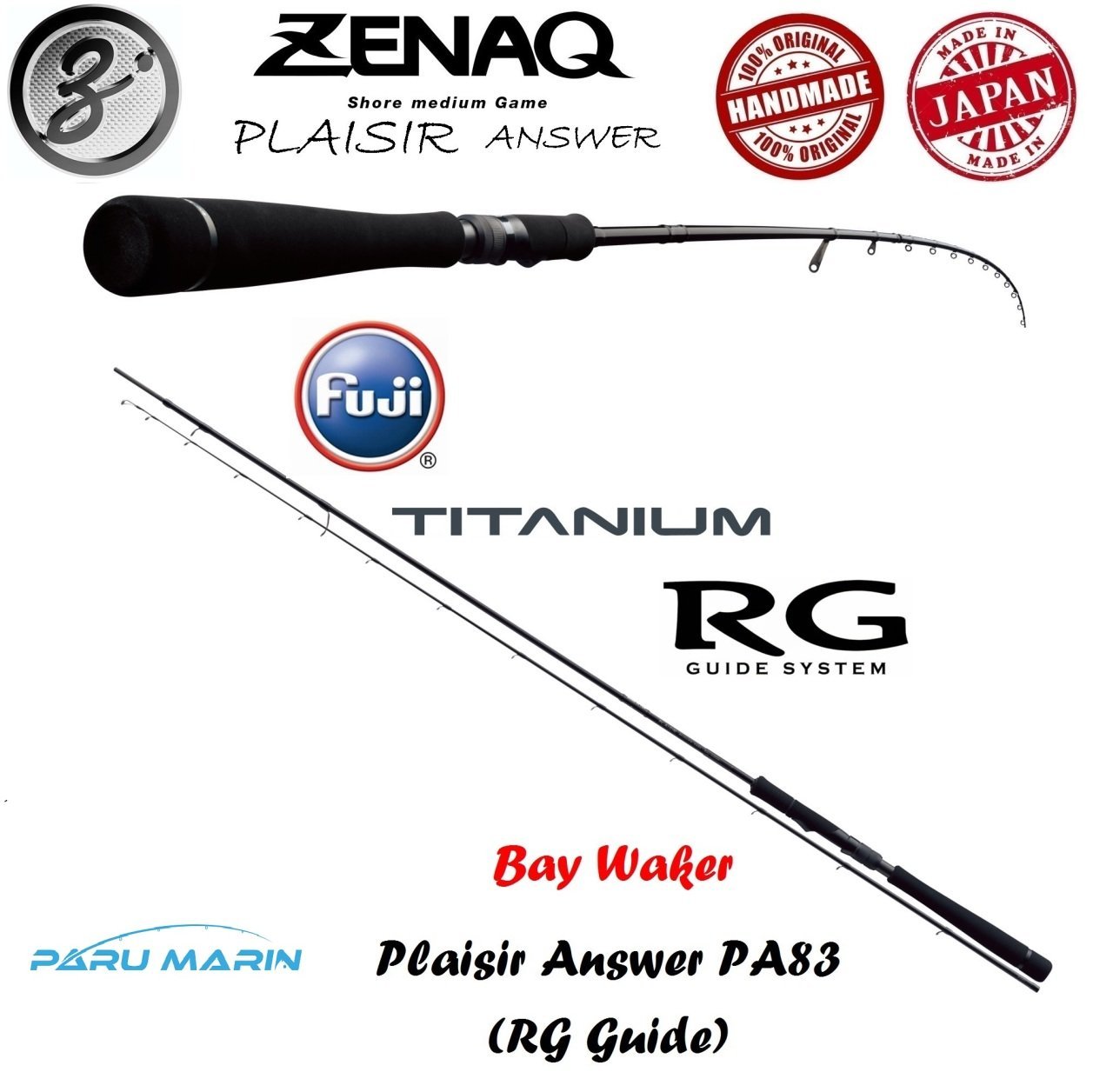 Zenaq Plaisir Answer PA83 (RG) Bay Waker Spin Kamış 252 cm. 7-18 gr.