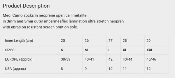 Pathos  Medi 5 mm Open Cell Dalış Çorabı