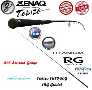 Zenaq Tobizo  TC80-80G for All-Around Game Off Shore Casting Kamış  244 cm. Max. 110 g.