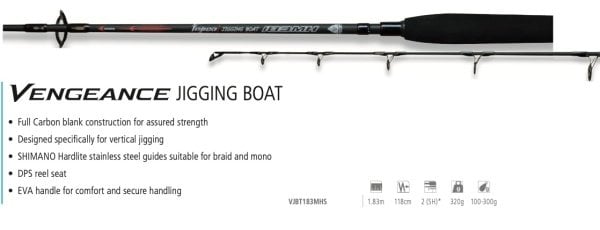 Shimano Vengeance Jigging 1,83m 100-300gr. Kamış