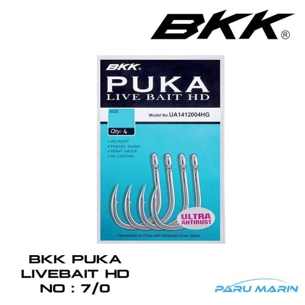 BKK Puka Livebait HD İğne 7/0 3 Adet