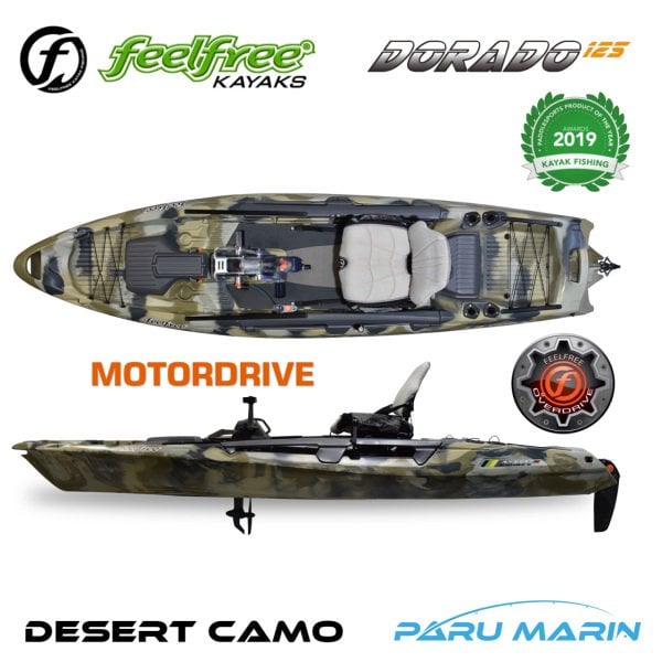 Feelfree DORADO 125 Desert Camo Pedal+Elektrik Motorlu Overdrive+Motordrive Kano