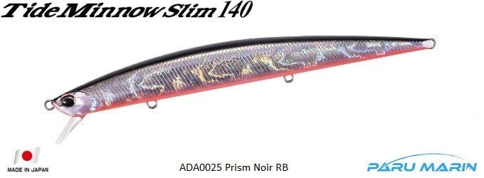 Duo Tide Minnow Slim 140 ADA0025 / Prism Noir Red Belly