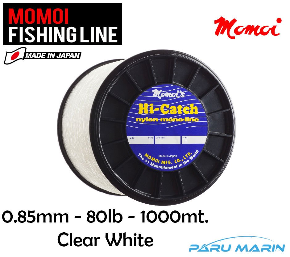 MOMOI HI-CATCH 80lb (0.85mm) 1000mt Clear White Misina