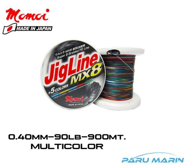 Momoi Jigline MX8 0.40mm 900mt. Multicolor İp Misina