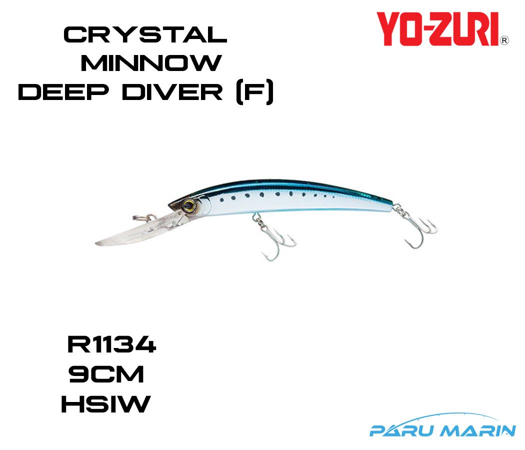 Yozuri Crystal Minnow Deep Diver R1134-HSIW Sahte