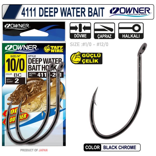 Owner 4111 Deep Water Bait Hook 3/0 İğne
