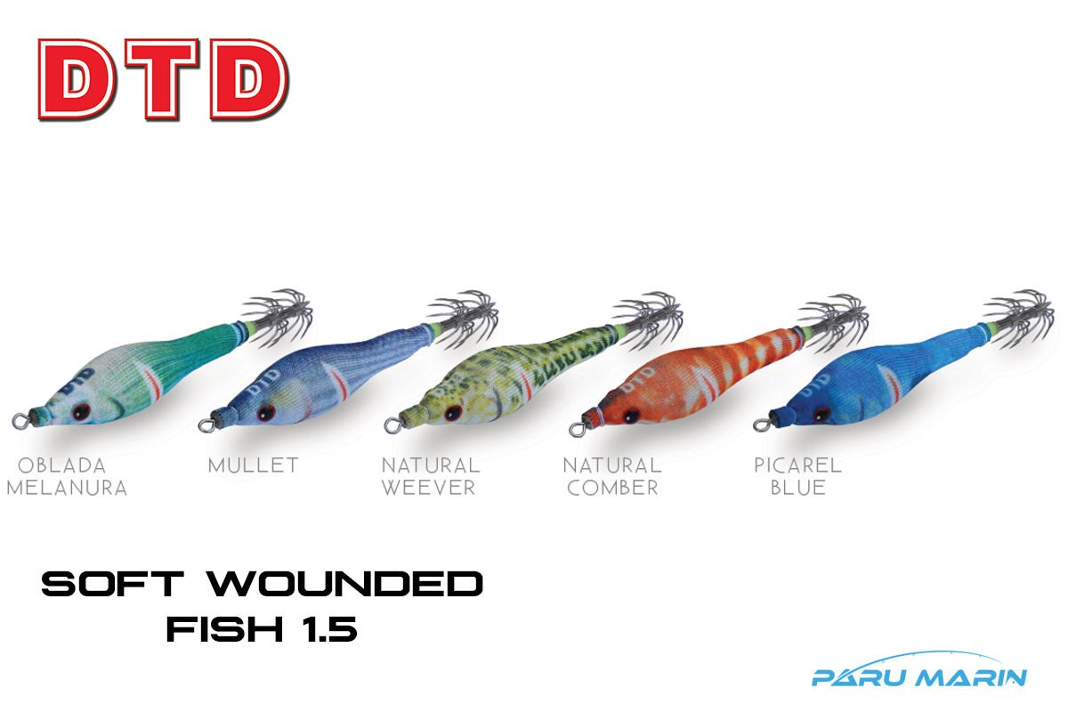 DTD Soft Wounded Fish 1.5 Serisi 55 mm. Blue Glow