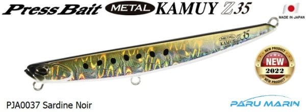 Duo Press Bait Metal Kamuy 35gr. PJA0037 Sardine Noir