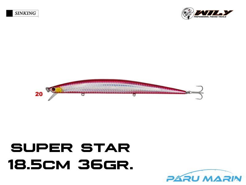 Wily Super Star 18.5cm 36gr. (Sinking) No:20