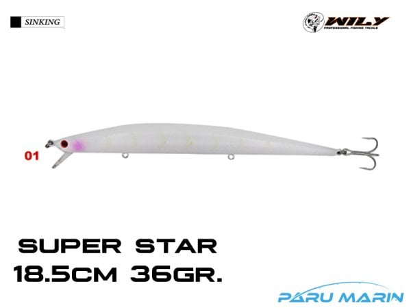 Wily Super Star 18.5cm 36gr. (Sinking) No:01