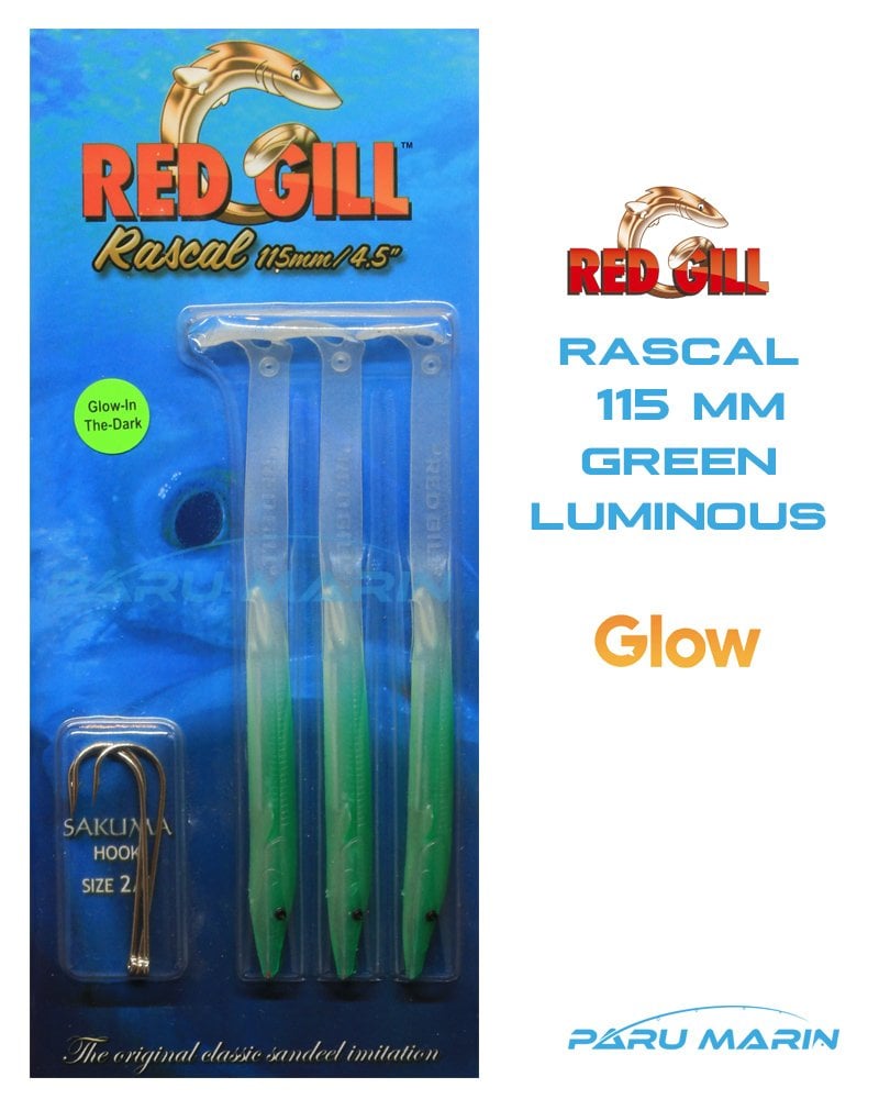 Red Gill Rascal 115mm Silikon Balık Green Luminous