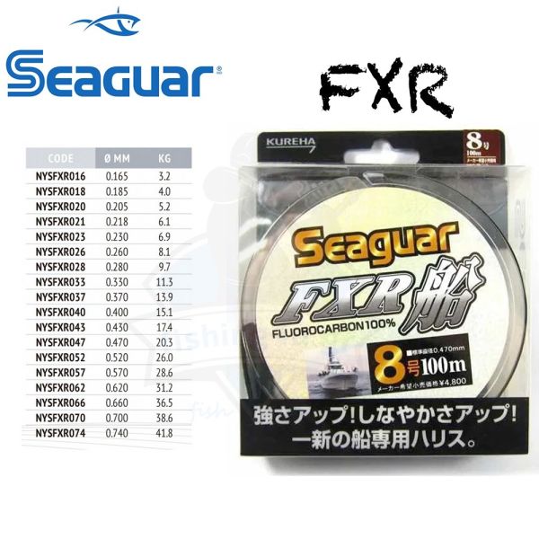 SEAGUAR FXR %100 Florokarbon 0.40mm - 15kg. 100 mt. Misina