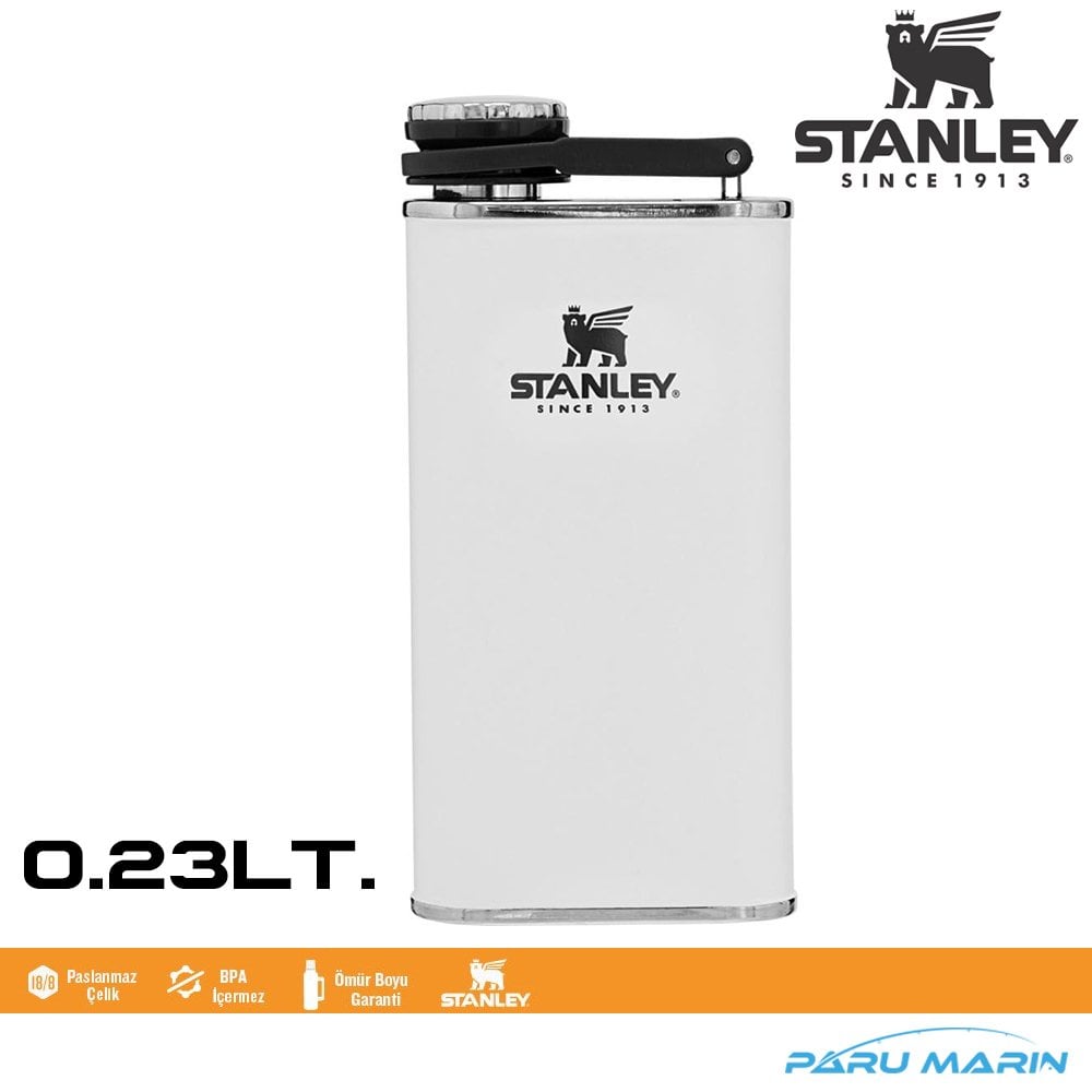 Stanley Klasik Paslanmaz Çelik Cep Matarası 0.23Lt. BEYAZ