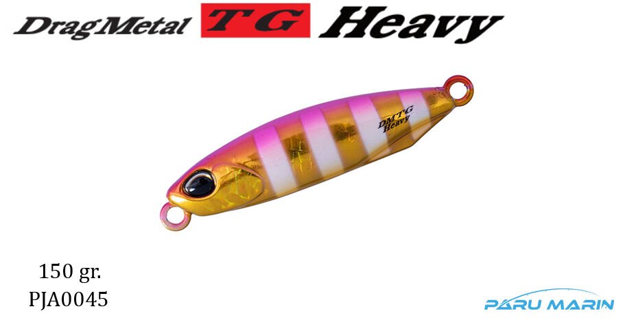 Duo Drag Metal Cast Slim Jig 40g - Pink Gold Zebra Glow Fishing Lure | 82mm Sinking Jig - View #5