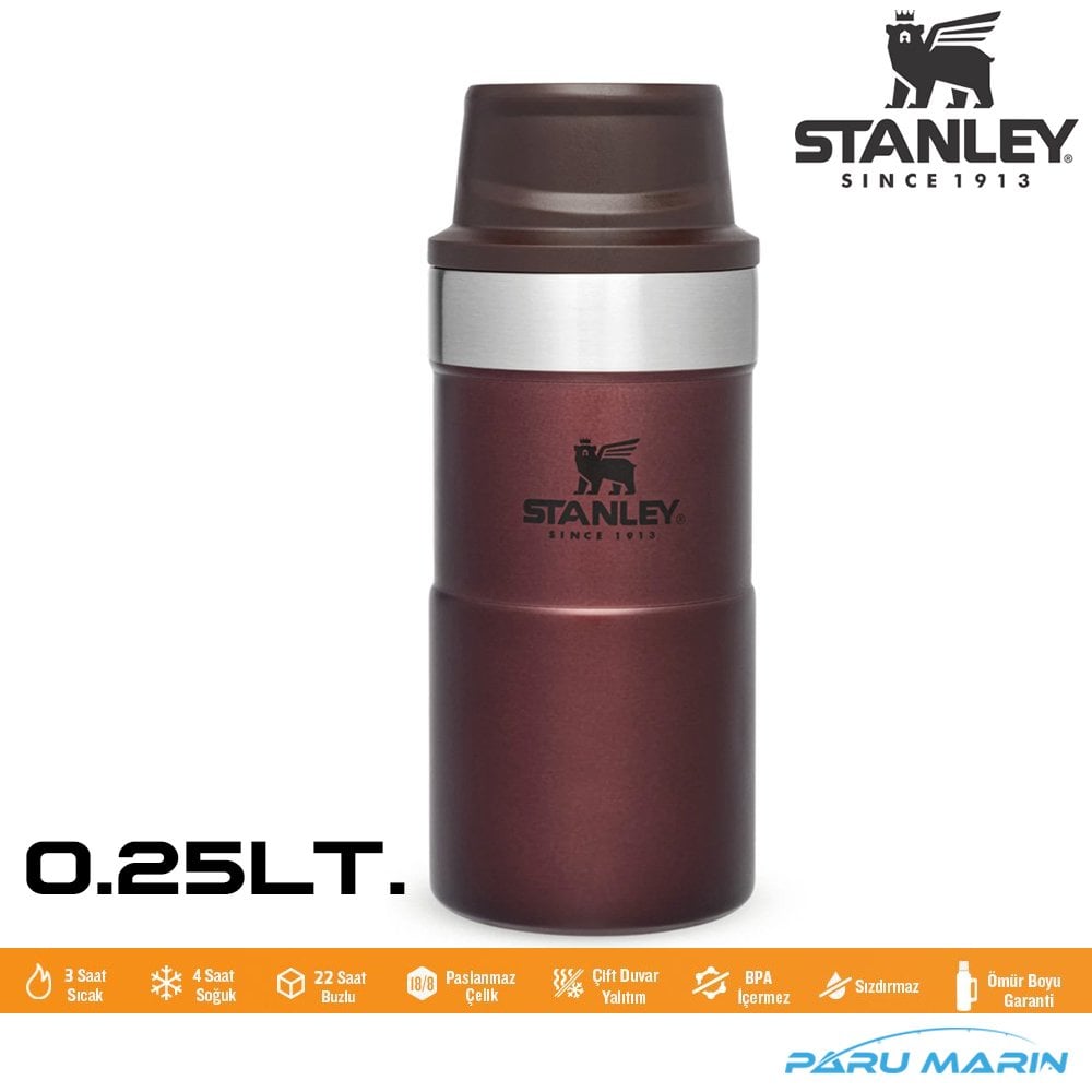 Stanley Klasik Trigger-Action Termos Bardak 0.25LT. BORDO