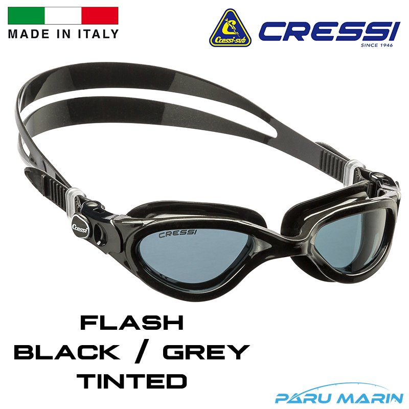 Cressi Flash Black / Grey Tinted Yüzücü Gözlüğü