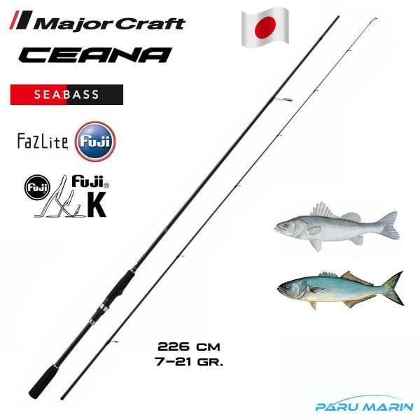 Major Craft Ceana CNS-752M/F+ 226cm 7-21gr Spin Kamış