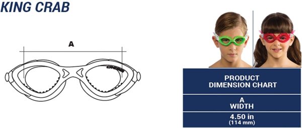 Cressi King Crab 7-15 Yaş Clear Yüzücü Gözlüğü