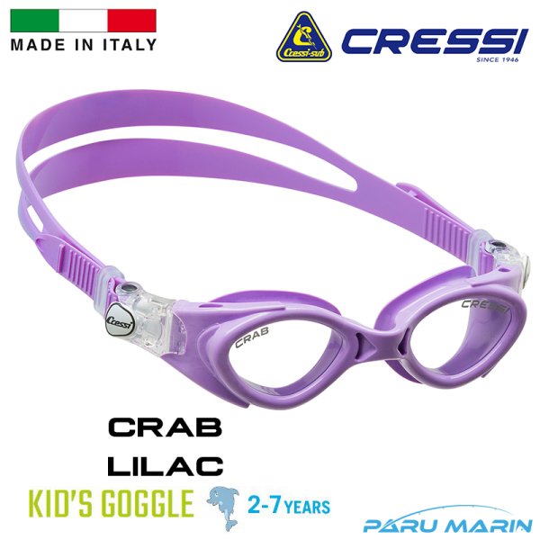 Cressi Crab 2-7 Yaş Lilac Yüzücü Gözlüğü