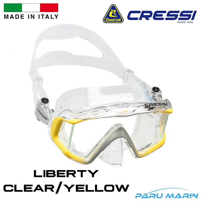 Cressi Liberty Clear/Yellow Dalış ve Yüzme Maskesi