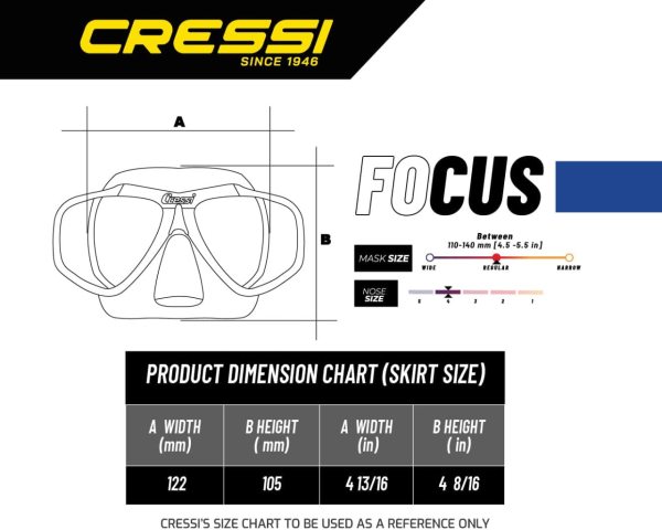 Cressi Focus Clear/A.Marine Dalış ve Yüzme Maskesi