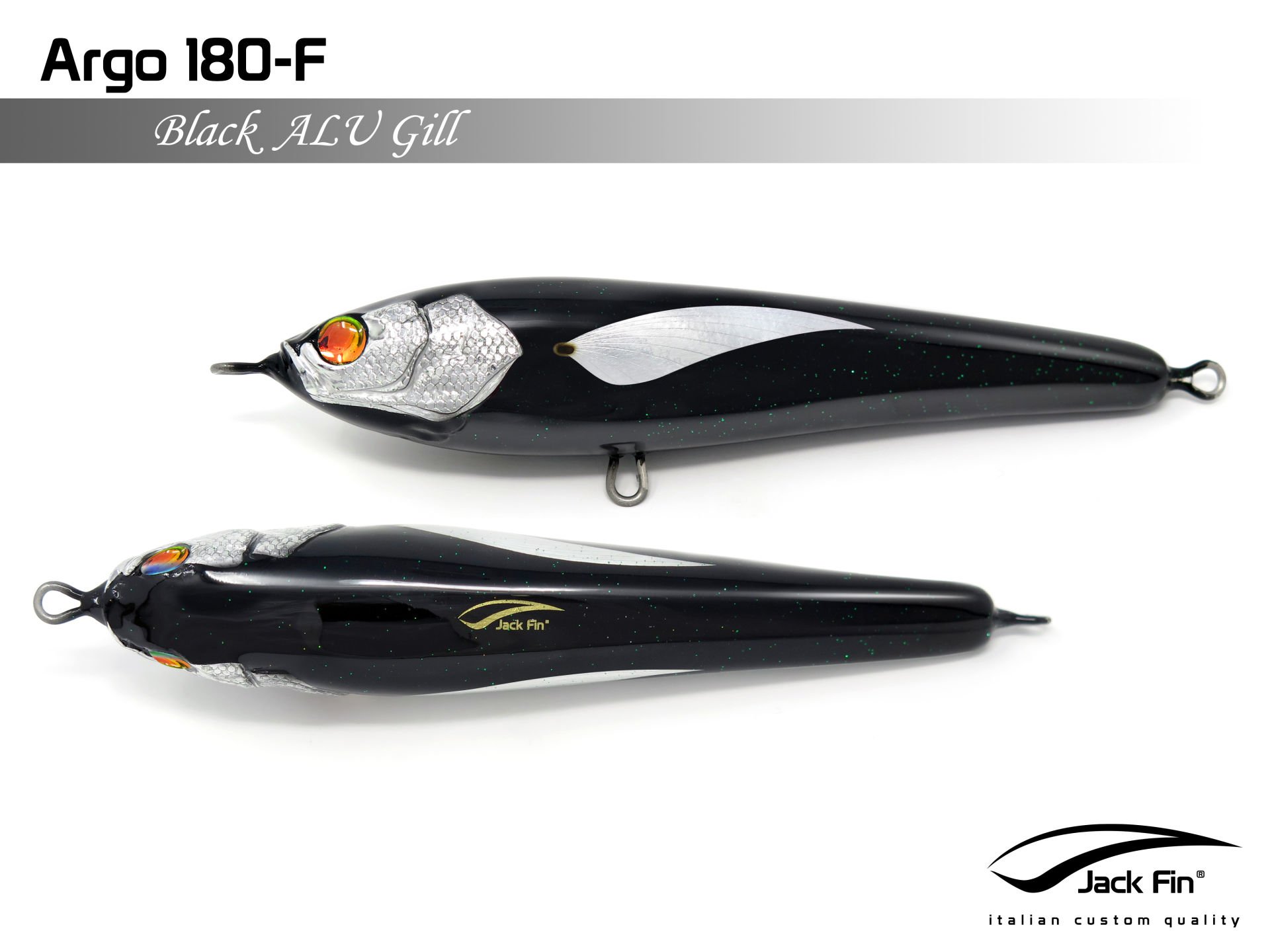 Jack Fin Argo 180-F Sahte Yem Black Alu Gill