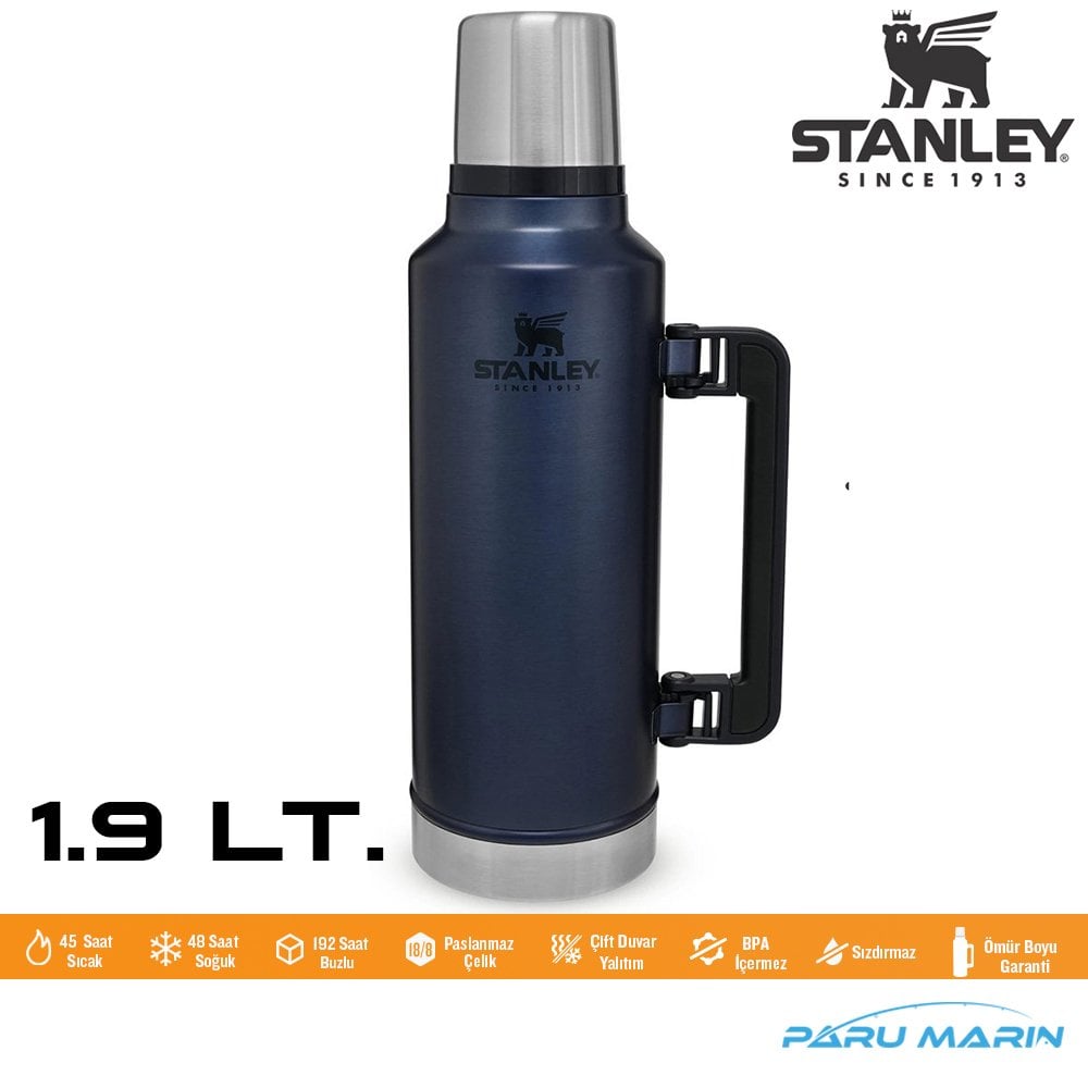 Stanley Legendary Klasik Vakumlu Paslanmaz Çelik Termos 1.9 LT. LACİVERT