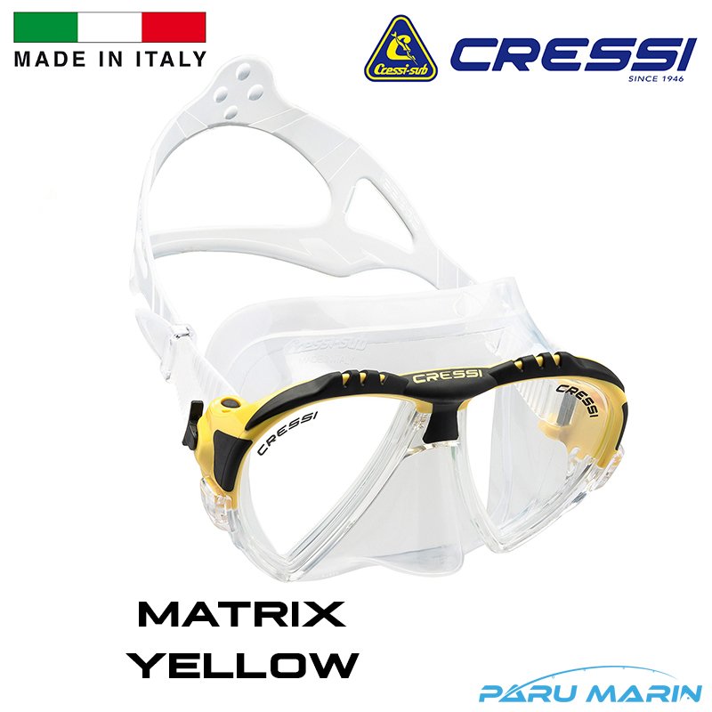 Cressi Matrix Yellow Dalış ve Yüzme Maskesi