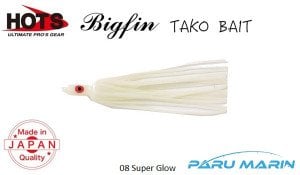 Hots Bigfin Taco Bait Silikon Ahtapot 115mm  08 Super Glow