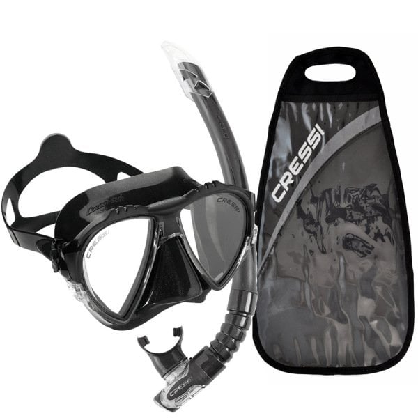Cressi Matrix Maske + Gamma Şnorkel Set Siyah