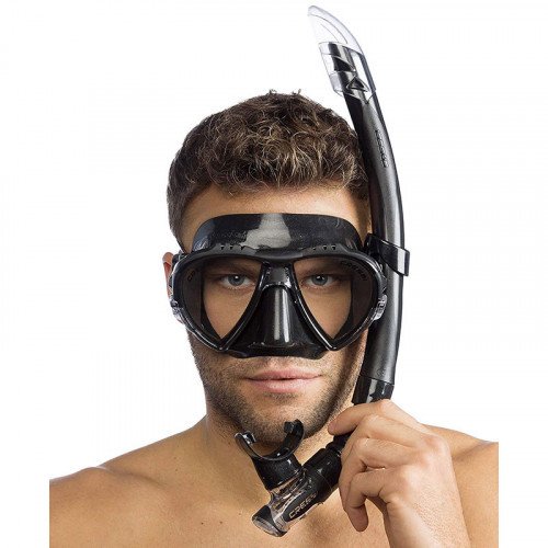 Cressi Matrix Maske + Gamma Şnorkel Set Siyah